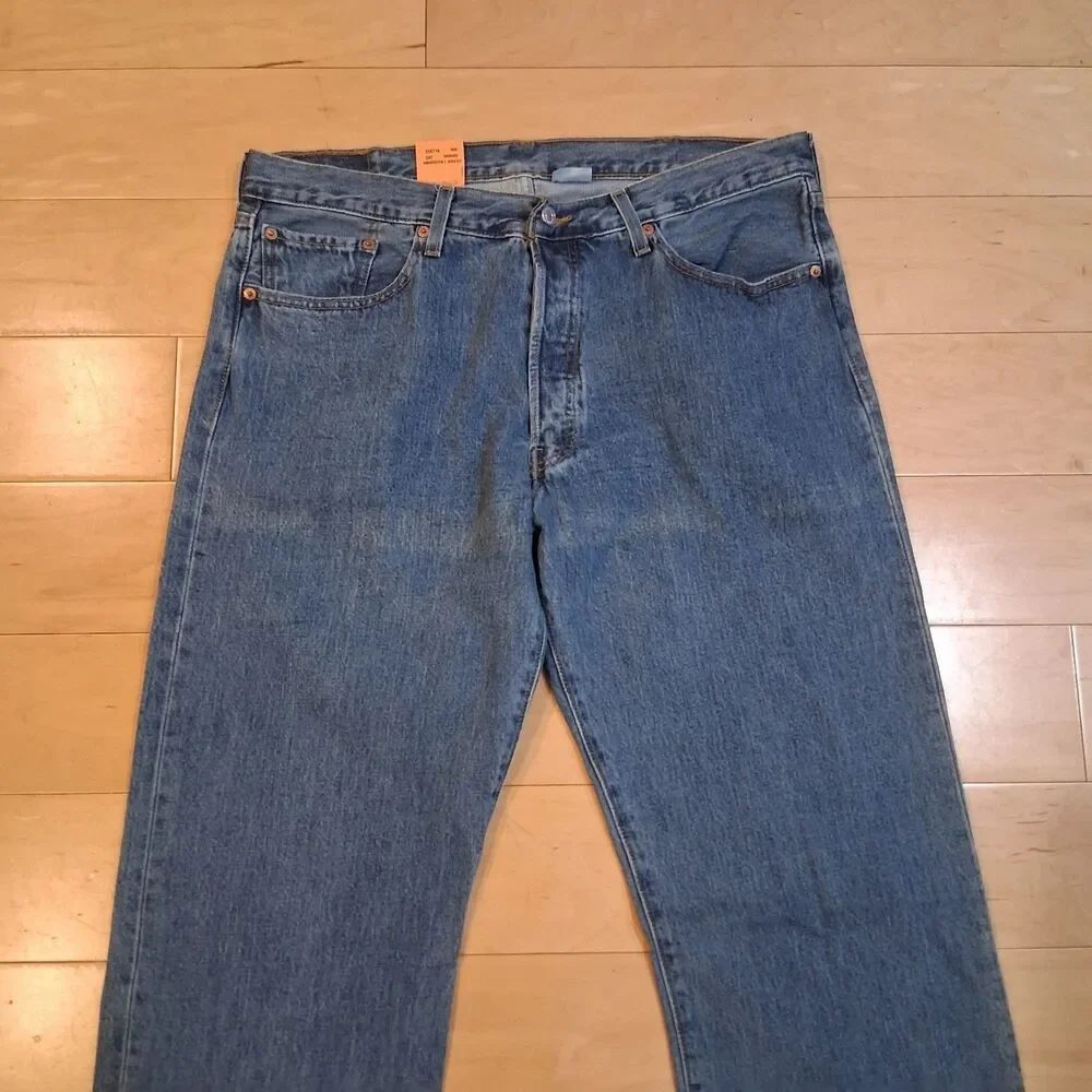 NWT Vintage Levi’s 501 Original Jeans Sz 38x34 Blue Denim Deadstock USA Red Tab